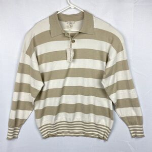 NWT‎ Mary Lawless Lee x Splendid Womens Rugby Shirt Medium Top Long Sleeve Brown